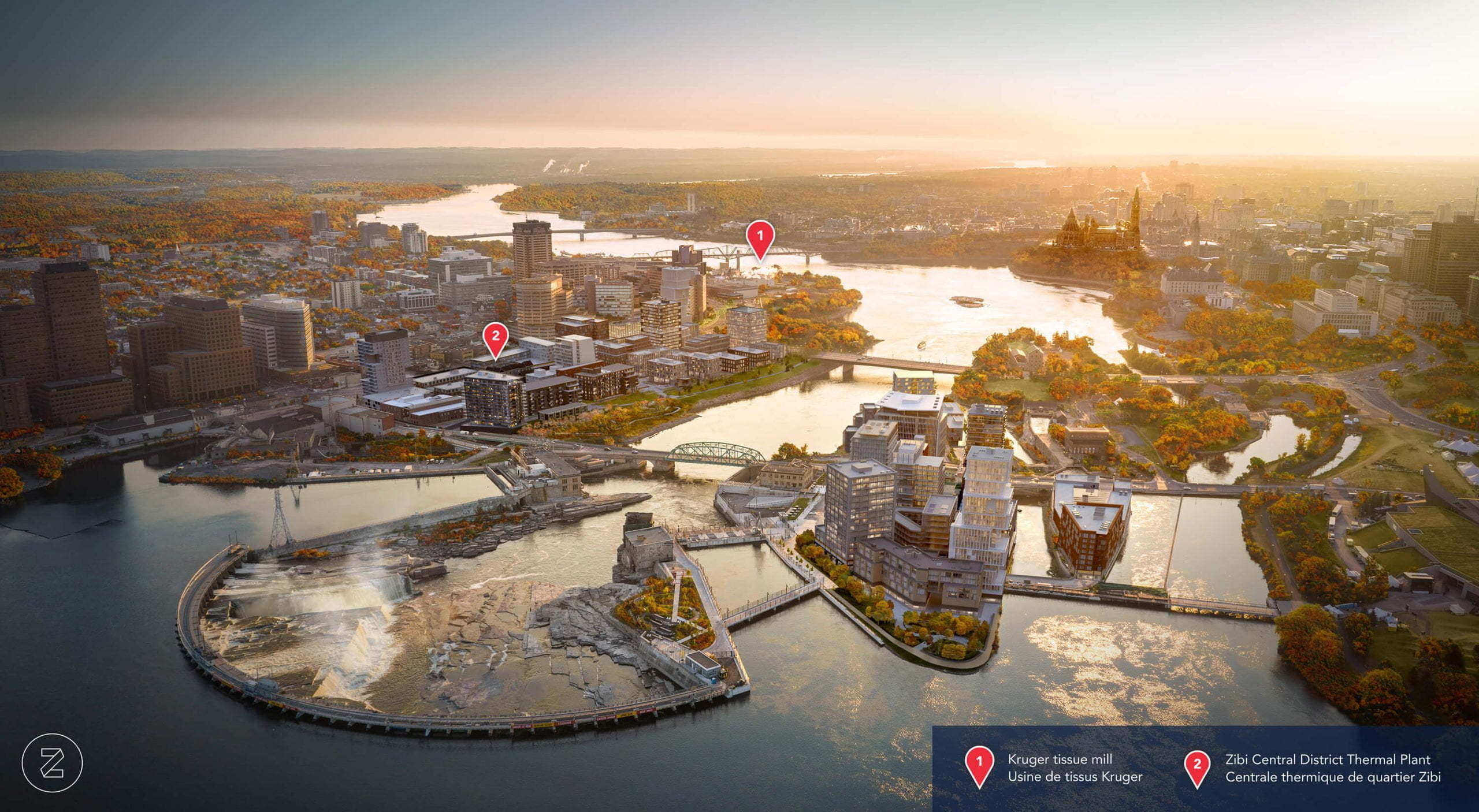 Zibi Community Utility — district energy plant